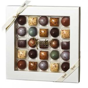 Chokladask med 25 praliner, beställ hos Bluebox